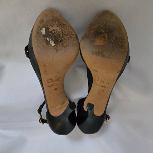 Christian Dior Platform Leather Heels Sandals SZ 36.5 (6.5) - Picture 12 of 15